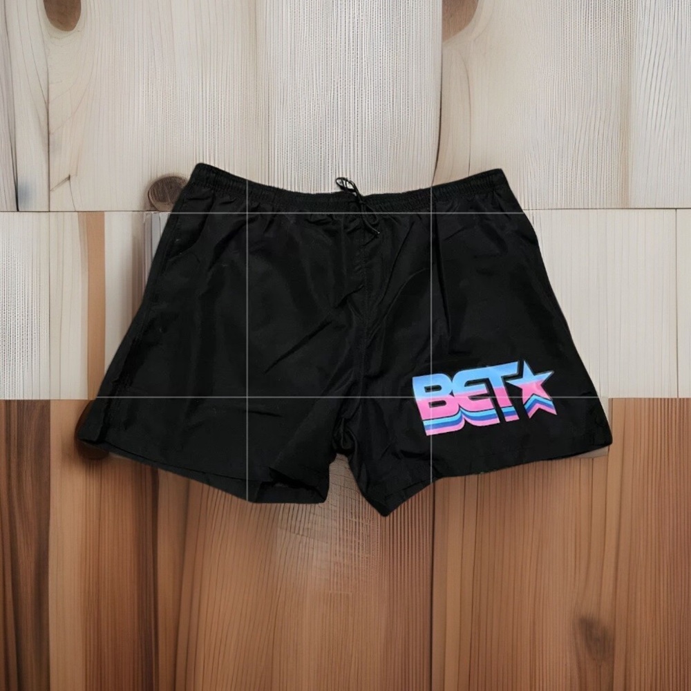 BET Official SWIM / SHORTS / TRUNKS W/Side & Back Pockets Mesh Cord Big & Tall